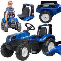 FALK Traktor na Pedały New Holland T8 z Przyczepą 3-7 lat
