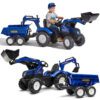 FALK Traktor na Pedały New Holland T8 z Koparką i Przyczepą 3-7 lat