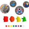 MASTERKIDZ Geometryczne Elementy 8 Kolorów 256 szt Akcesoria do tablic STEM
