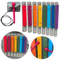 MASTERKIDZ Cymbałki Ścienne Ksylofon Instrument Muzyczny Akcesoria Do Tablicy STEM
