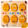 MASTERKIDZ Tablica do Nauki Emocji Drewniane Jajka jaki Humor? Montessori