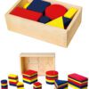 Drewniane Klocki Dienesa Figury geometryczne Viga Toys Montessori
