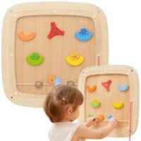 VIGA Drewniana Tablica Manipulacyjna Sensoryczna Gra w Pinball