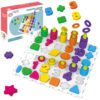 WOOPIE Układanka Montessori Sorter Trening Mózgu Literki Cyferki 139 el