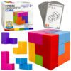 WOOPIE Układanka Kostka Tetris Z Zestawem Kart