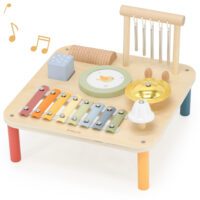 Viga Drewniany Stolik Edukacyjny Muzyczny Sensoryczny 7W1