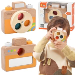 VIGA Drewniany Aparat Fotograficzny -Kolory i Dźwięk