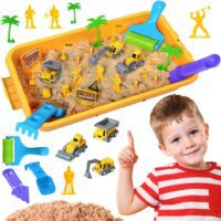 WOOPIE Zestaw Piasek Kinetyczny Plac Budowy w Walizce Pojazdy 1kg