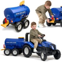 FALK Przyczepa Cysterna Beczkowóz z Kranem New Holland Niebieska 3-7 Lat
