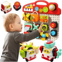 WOOPIE BABY Montessori Tablica Manipulacyjna Kolorowy Panel Aktywności