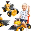FALK Jeździk Traktor Koparka Komatsu z Łyżką i Klaksonem 1-3 Lat