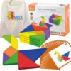 VIGA Tangram Drewniana Gra Logiczna Układanka Certyfikat FSC