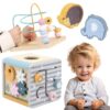 VIGA PolarB Activity Box Drewniane Edukacyjne Centrum Gier 5w1 kostka