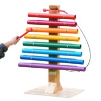 MASTERKIDZ Tęczowa Wieża Muzyczna Dzwonki Rurowe Cymbałki