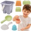WOOPIE GREEN Zestaw do Piasku w Wiaderku Wieża 8 el. BIODEGRADOWALNY ORGANICZNY MATERIAŁ